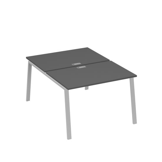 Станция (2х120) рабочая с металлокаркасом TRE антрацит премиум / металлокаркас серый