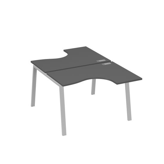 Рабочая станция каркас TRE столы Классика (2х120) антрацит премиум / металлокаркас серый