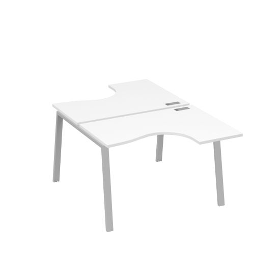 Рабочая станция каркас TRE столы Классика (2х120) белый премиум / металлокаркас серый