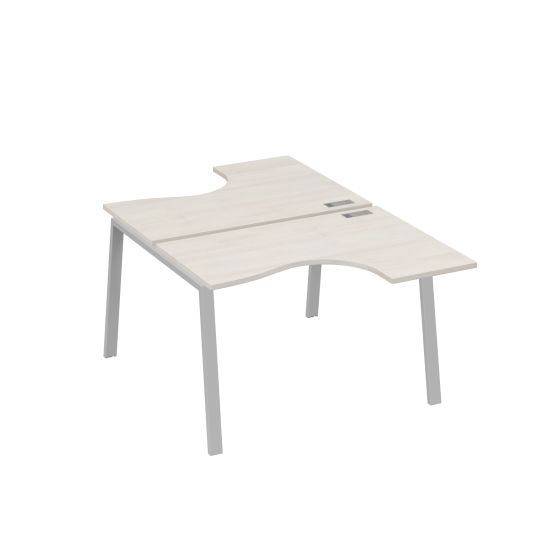 Рабочая станция каркас TRE столы Классика (2х120) дуб / металлокаркас серый