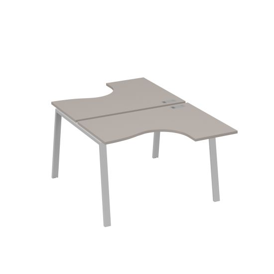 Рабочая станция каркас TRE столы Классика (2х120) мокко премиум / металлокаркас серый