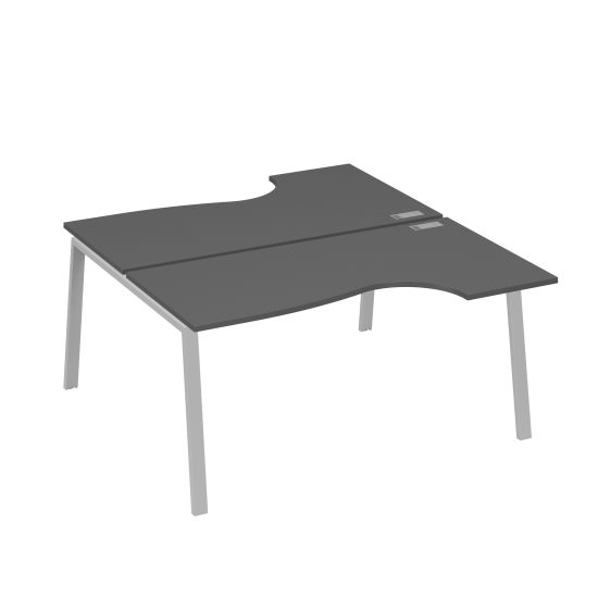 Рабочая станция опоры TRE (2х160) столы Классика антрацит премиум / металлокаркас серый