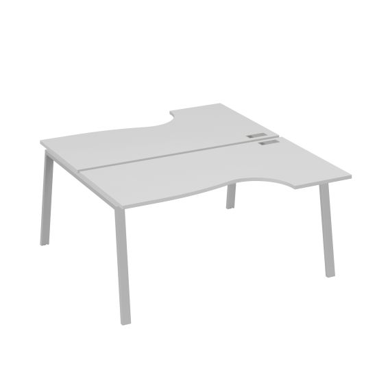 Рабочая станция опоры TRE (2х160) столы Классика серый / металлокаркас серый