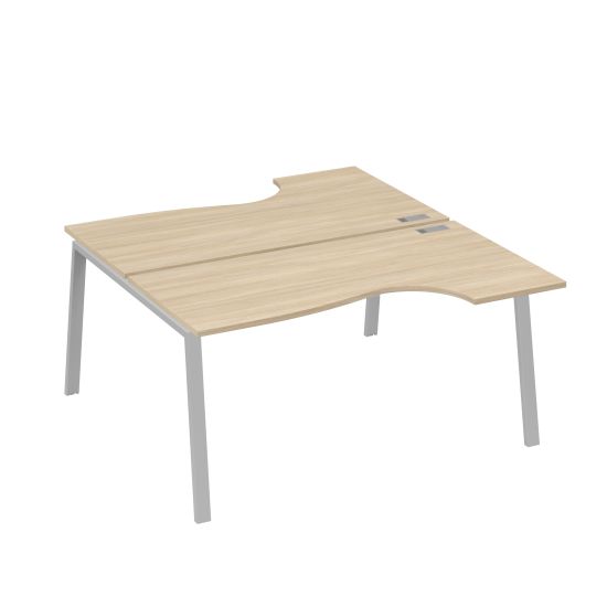 Рабочая станция опоры TRE (2х160) столы Классика дуб скандинавский / металлокаркас серый