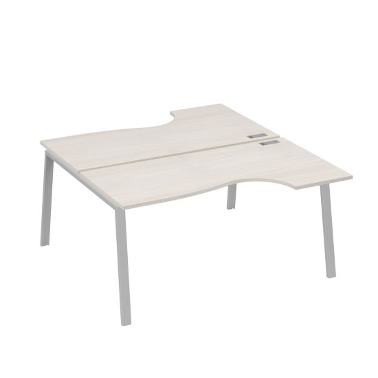 Рабочая станция опоры TRE (2х160) столы Классика дуб / металлокаркас серый