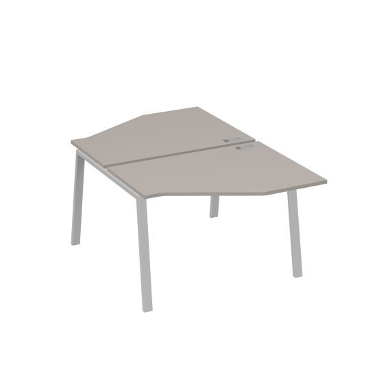 Рабочая станция TRE (2х120) со столами Техно мокко премиум / металлокаркас серый