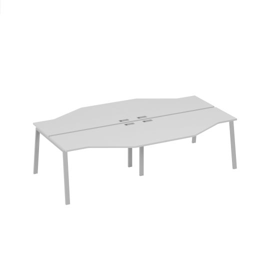 Рабочая станция на металлокаркасе TRE столы (4х140) Техно серый / металлокаркас серый