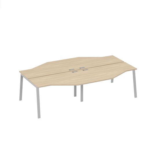 Рабочая станция на металлокаркасе TRE столы (4х140) Техно дуб скандинавский / металлокаркас серый