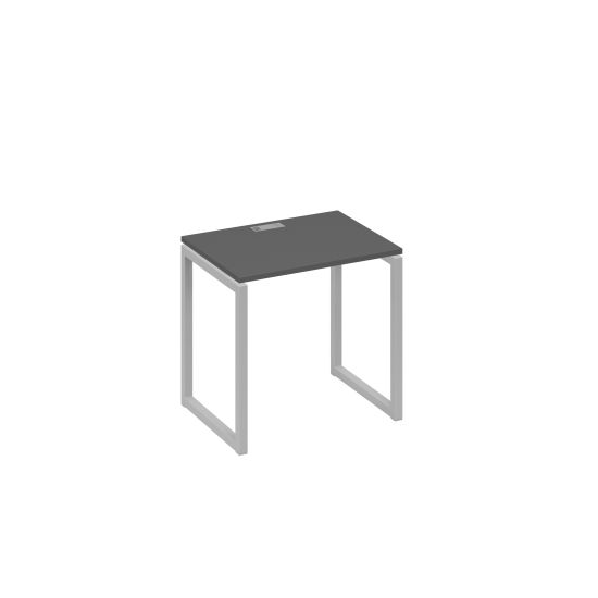 Стол письменный на металлокаркасе QUATTRO антрацит премиум / металлокаркас серый