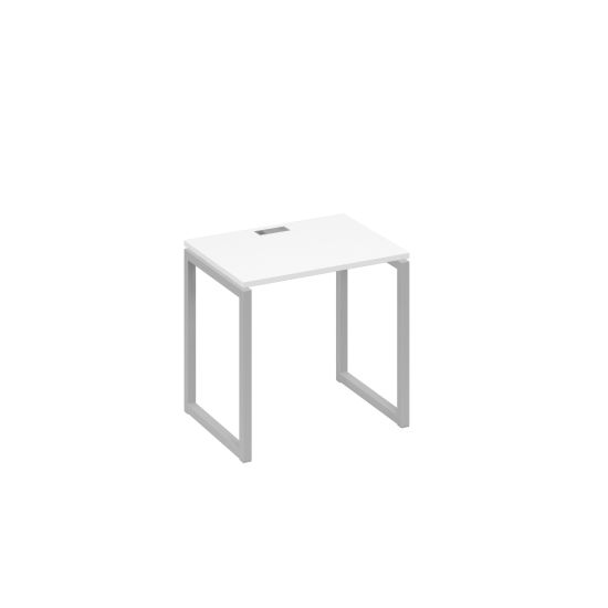 Стол письменный на металлокаркасе QUATTRO белый премиум / металлокаркас серый