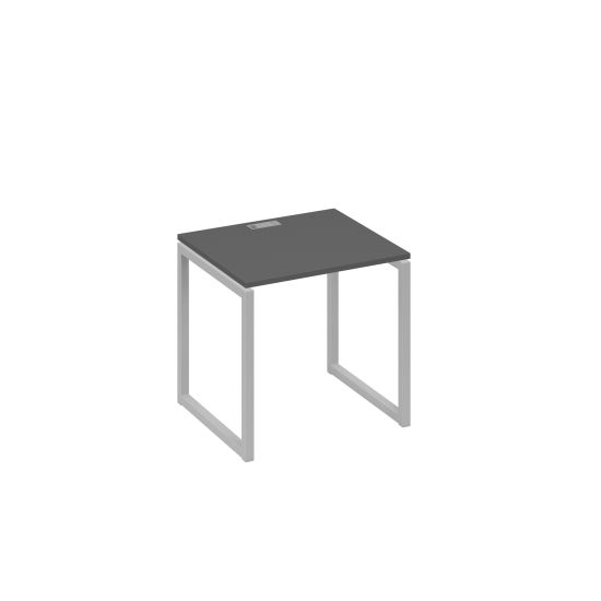 Стол письменный на металлокаркасе QUATTRO антрацит премиум / металлокаркас серый