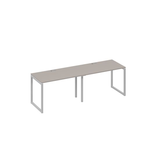 Рабочая станция на каркасе QUATTRO (2х120) мокко премиум / металлокаркас серый