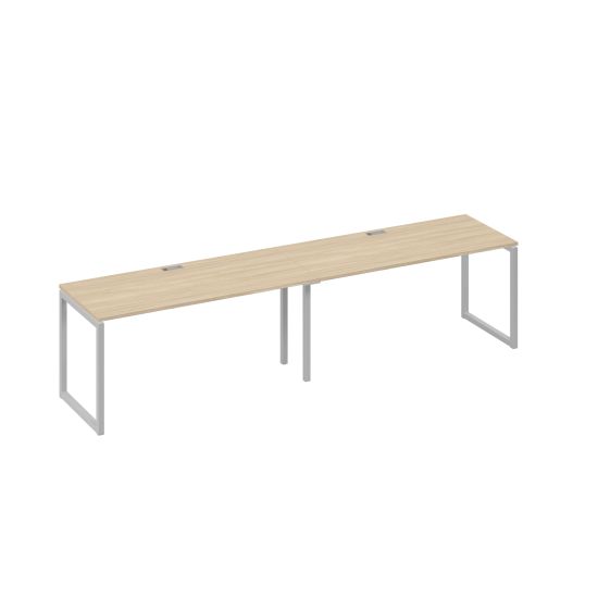 Станция рабочая на каркасе QUATTRO (2х160) дуб скандинавский / металлокаркас серый
