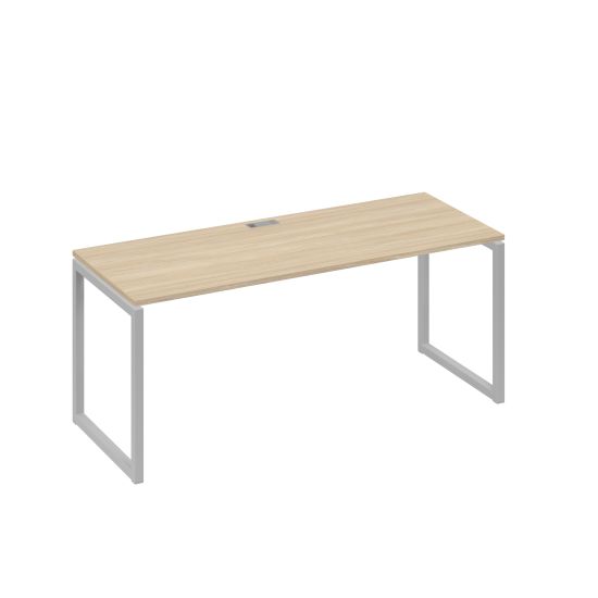 Стол письменный на металлокаркасе QUATTRO дуб скандинавский / металлокаркас серый