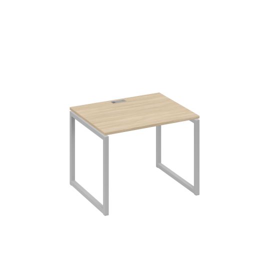 Стол письменный на металлокаркасе QUATTRO дуб скандинавский / металлокаркас серый