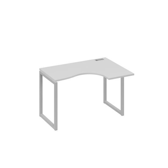 Стол 120 эргономичный правый Классика каркас QUATTRO серый / металлокаркас серый