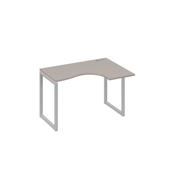 Стол 120 эргономичный правый Классика каркас QUATTRO мокко премиум / металлокаркас серый
