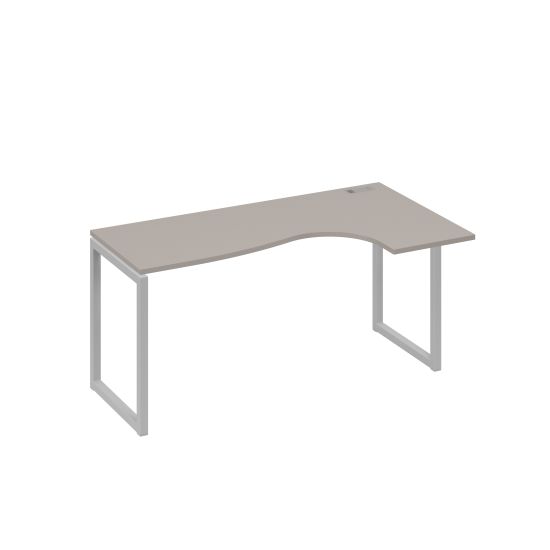 Стол правый Классика эргономичный на металлокаркасе QUATTRO мокко премиум / металлокаркас серый
