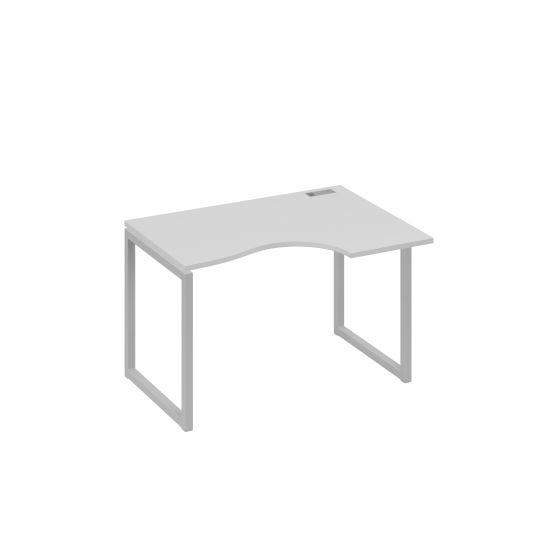 Стол эргономичный правый на каркас QUATTRO Классика серый / металлокаркас серый