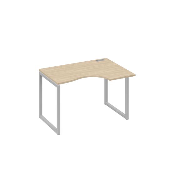 Стол эргономичный правый на каркас QUATTRO Классика дуб скандинавский / металлокаркас серый