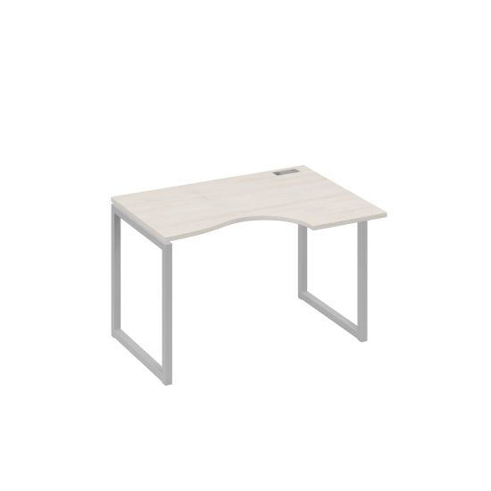 Стол эргономичный правый на каркас QUATTRO Классика дуб / металлокаркас серый