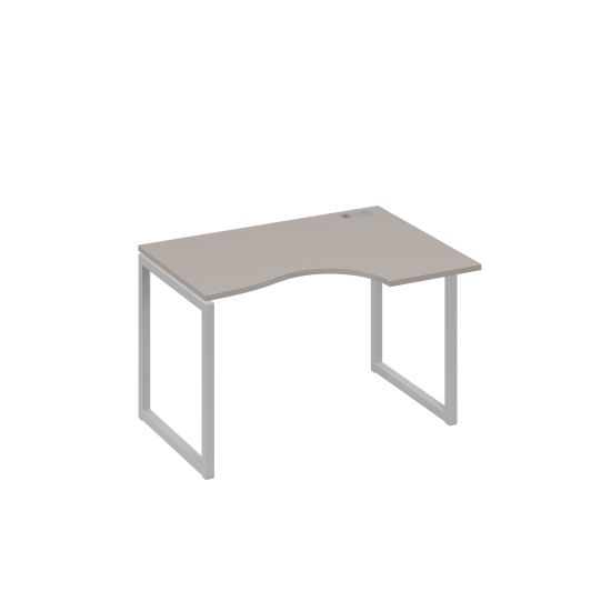 Стол эргономичный правый на каркас QUATTRO Классика мокко премиум / металлокаркас серый
