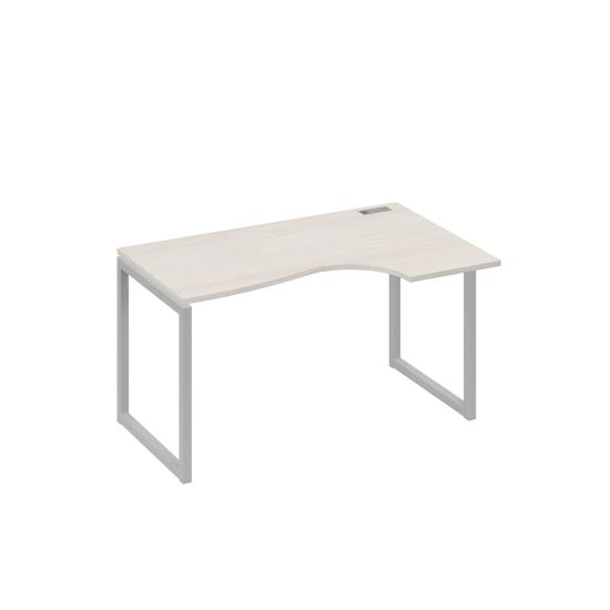 Стол правый Классика эргономичный на металлокаркасе QUATTRO дуб / металлокаркас серый