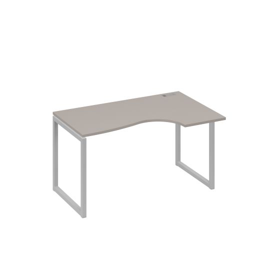 Стол правый Классика эргономичный на металлокаркасе QUATTRO мокко премиум / металлокаркас серый