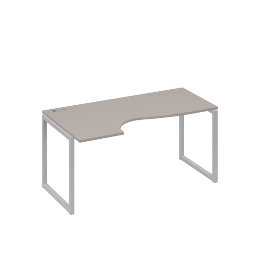 Стол эргономичный левый Классика на металлокаркасе QUATTRO мокко премиум / металлокаркас серый