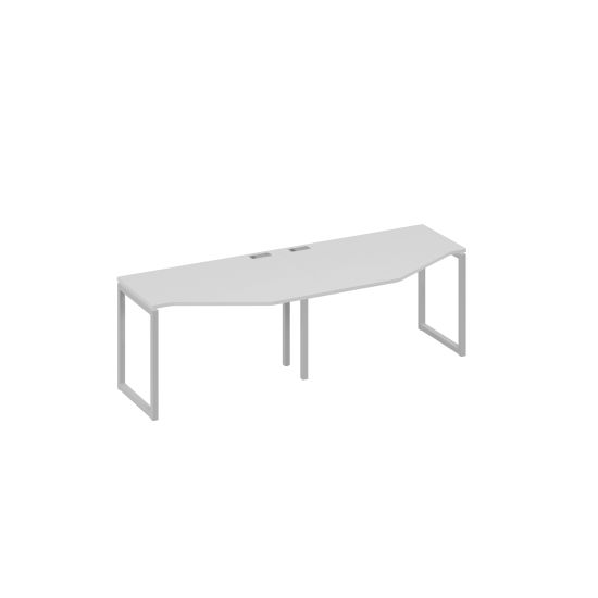 Рабочая станция (2х120) каркас QUATTRO столы Техно серый / металлокаркас серый