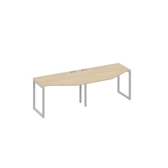 Рабочая станция (2х120) каркас QUATTRO столы Техно дуб скандинавский / металлокаркас серый