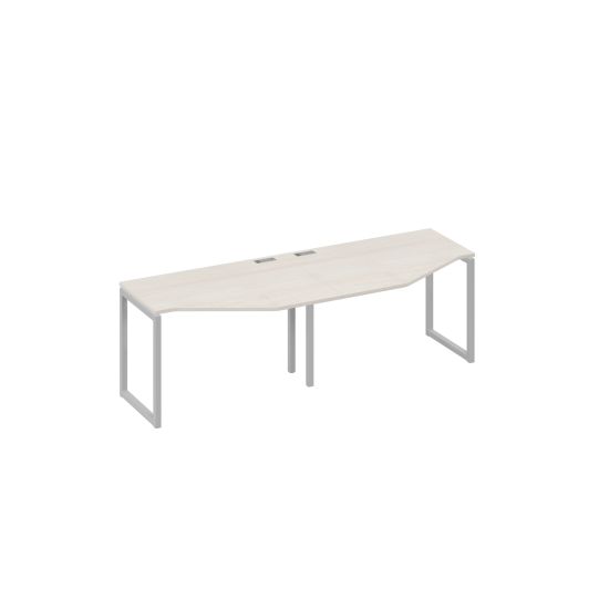 Рабочая станция (2х120) каркас QUATTRO столы Техно дуб / металлокаркас серый