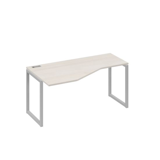 Стол левый Техно эргономичный на металлокаркасе QUATTRO дуб / металлокаркас серый