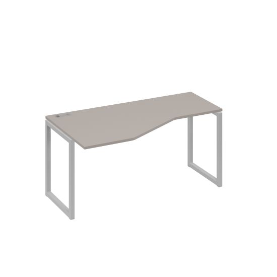 Стол левый Техно эргономичный на металлокаркасе QUATTRO мокко премиум / металлокаркас серый