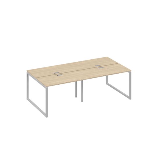 Станция 4х120 рабочая на металлокаркасе QUATTRO дуб скандинавский / металлокаркас серый