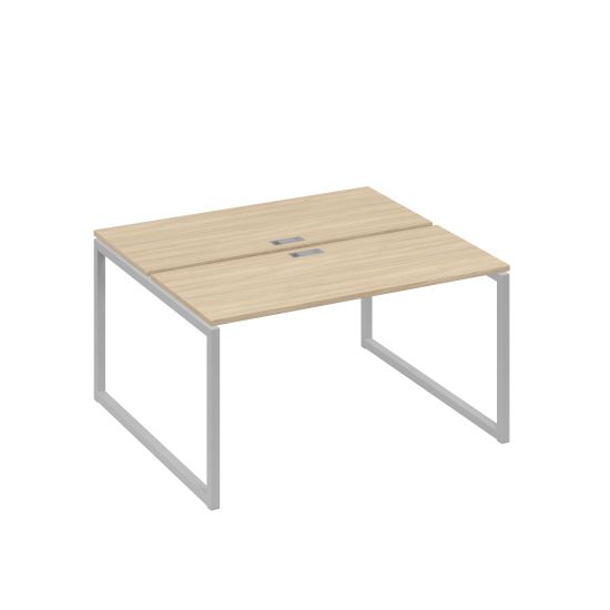 Станция (2х140) офисная с металлокаркасом QUATTRO дуб скандинавский / металлокаркас серый