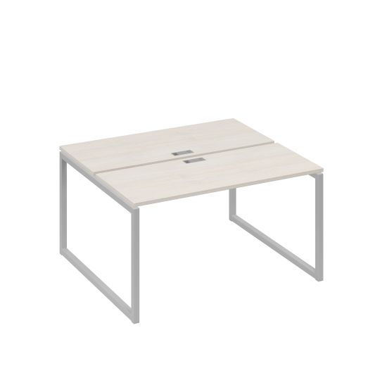 Станция (2х140) офисная с металлокаркасом QUATTRO дуб / металлокаркас серый