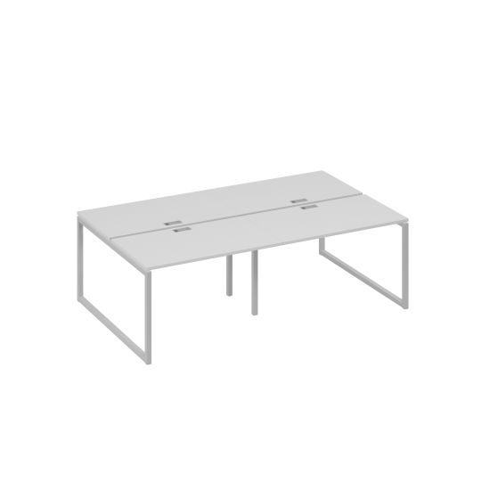 Станция на металлокаркасе QUATTRO 4х120 офисная серый / металлокаркас серый