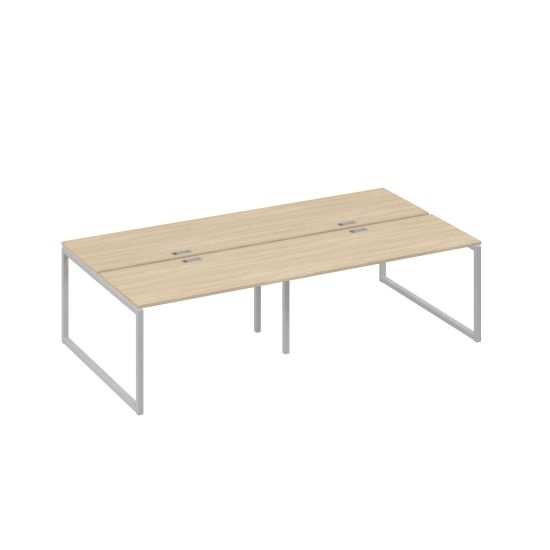 Станция (4х140) на металлокаркасе QUATTRO рабочая дуб скандинавский / металлокаркас серый