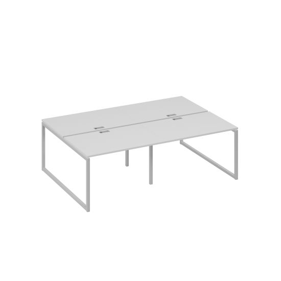 Рабочая станция на металлокаркасе QUATTRO (4х120) серый / металлокаркас серый