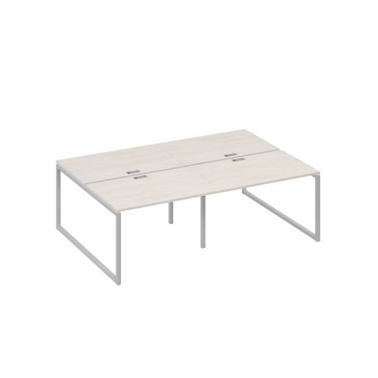 Рабочая станция на металлокаркасе QUATTRO (4х120) дуб / металлокаркас серый