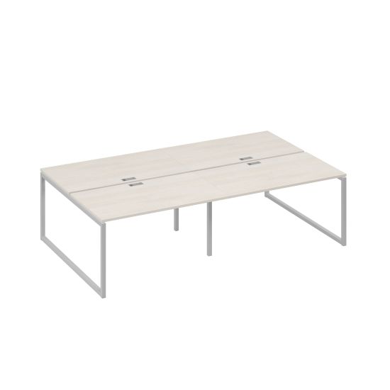 Рабочая станция на металлокаркасе QUATTRO (4х140) дуб / металлокаркас серый