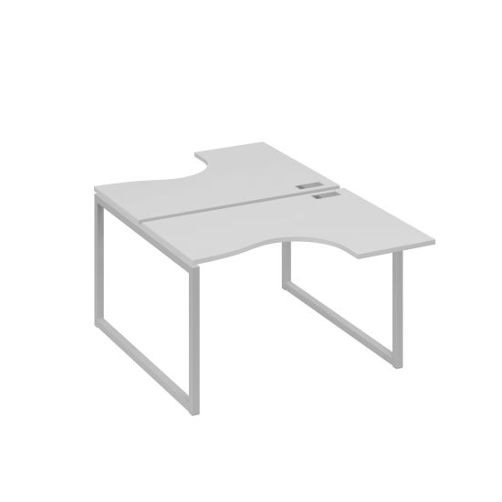 Рабочая станция эргономичная Классика каркас QUATTRO (2х120) серый / металлокаркас серый