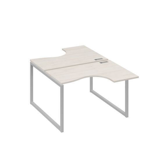 Рабочая станция эргономичная Классика каркас QUATTRO (2х120) дуб / металлокаркас серый