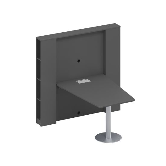 Стол для переговоров откидной антрацит премиум