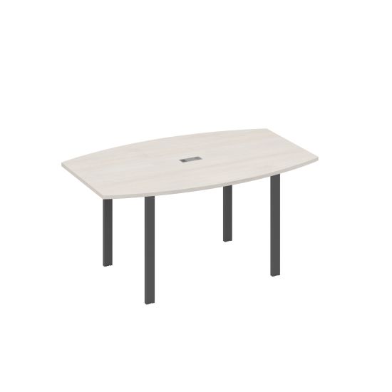 Стол 160 фигурный на металлокаркасе UNO для переговоров дуб / металлокаркас антрацит