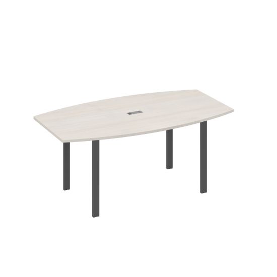 Стол фигурный 180 с металлокаркасом UNO дуб / металлокаркас антрацит