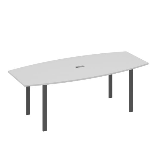 Стол 220 для переговоров фигурный на металлокаркасе UNO серый / металлокаркас антрацит