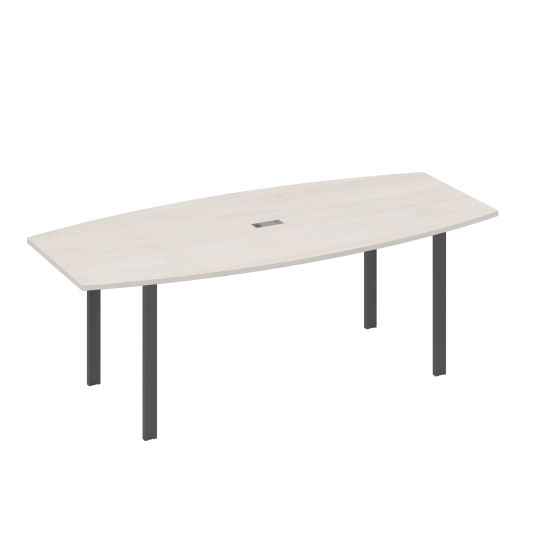 Стол 220 для переговоров фигурный на металлокаркасе UNO дуб / металлокаркас антрацит