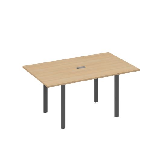 Стол 160 на металлокаркасе UNO переговорный натуральный дуб / металлокаркас антрацит